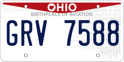 OH license plate GRV7588