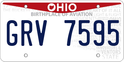 OH license plate GRV7595