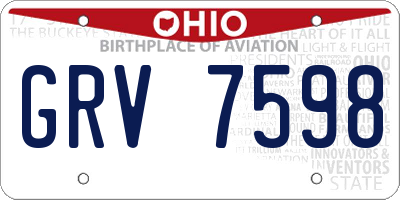 OH license plate GRV7598