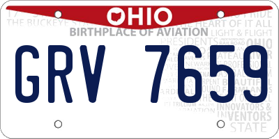 OH license plate GRV7659