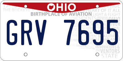 OH license plate GRV7695