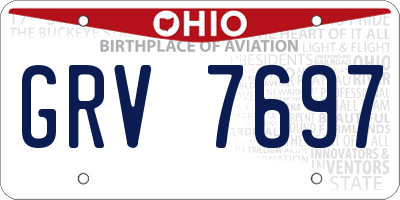 OH license plate GRV7697