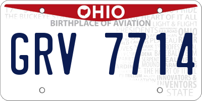 OH license plate GRV7714