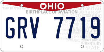 OH license plate GRV7719