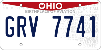 OH license plate GRV7741
