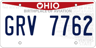 OH license plate GRV7762