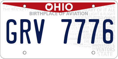 OH license plate GRV7776