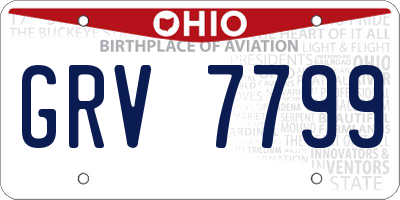 OH license plate GRV7799