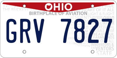 OH license plate GRV7827