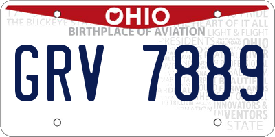 OH license plate GRV7889