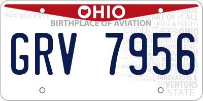 OH license plate GRV7956