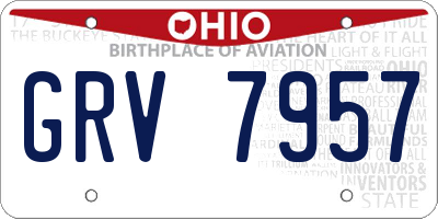 OH license plate GRV7957