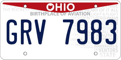 OH license plate GRV7983