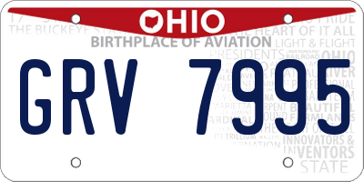 OH license plate GRV7995