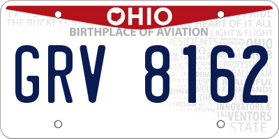 OH license plate GRV8162