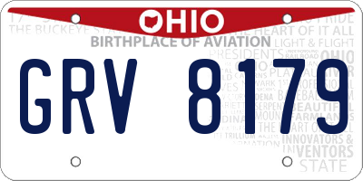 OH license plate GRV8179