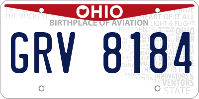 OH license plate GRV8184