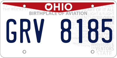OH license plate GRV8185