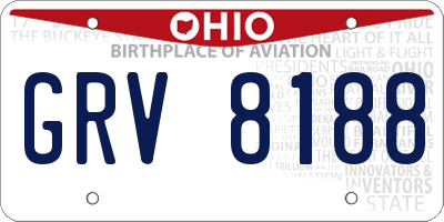 OH license plate GRV8188