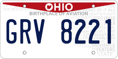 OH license plate GRV8221