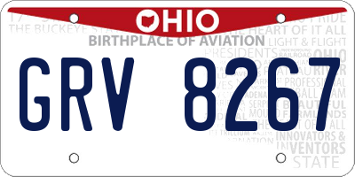 OH license plate GRV8267
