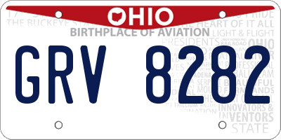 OH license plate GRV8282