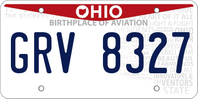 OH license plate GRV8327