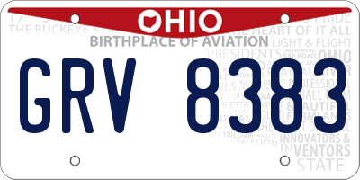 OH license plate GRV8383