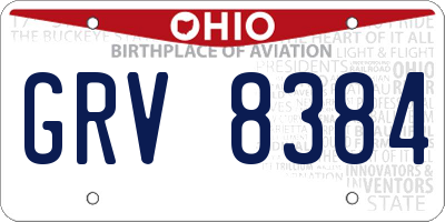OH license plate GRV8384