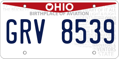 OH license plate GRV8539