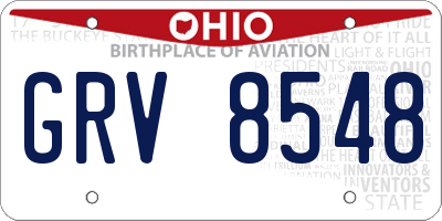 OH license plate GRV8548