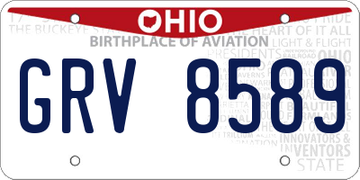 OH license plate GRV8589