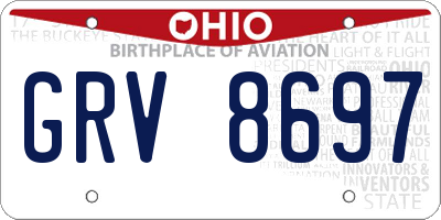 OH license plate GRV8697