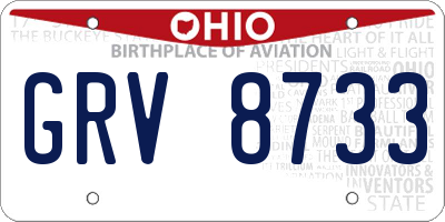 OH license plate GRV8733