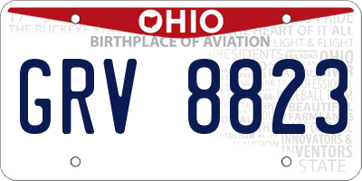 OH license plate GRV8823