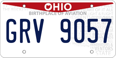 OH license plate GRV9057
