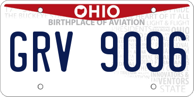 OH license plate GRV9096