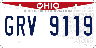 OH license plate GRV9119