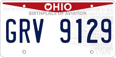 OH license plate GRV9129