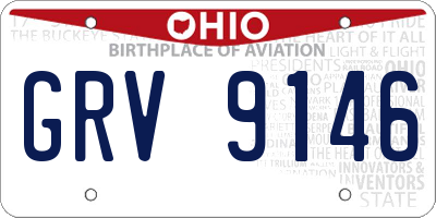 OH license plate GRV9146