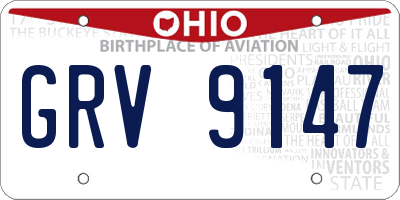 OH license plate GRV9147