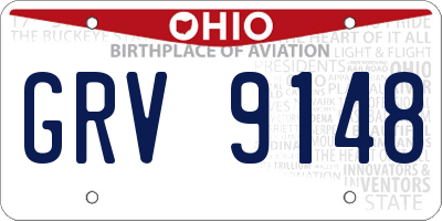 OH license plate GRV9148