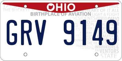 OH license plate GRV9149