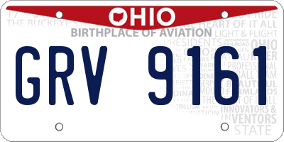 OH license plate GRV9161