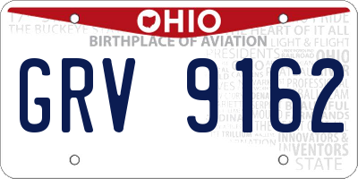 OH license plate GRV9162