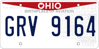 OH license plate GRV9164