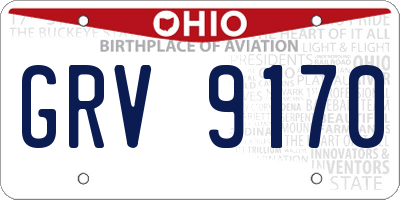 OH license plate GRV9170