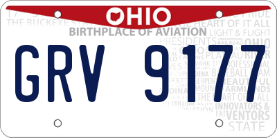OH license plate GRV9177