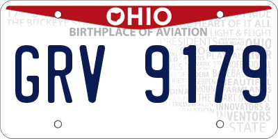 OH license plate GRV9179