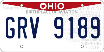 OH license plate GRV9189